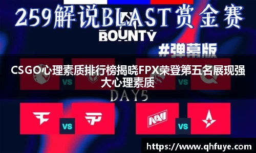 CSGO心理素质排行榜揭晓FPX荣登第五名展现强大心理素质